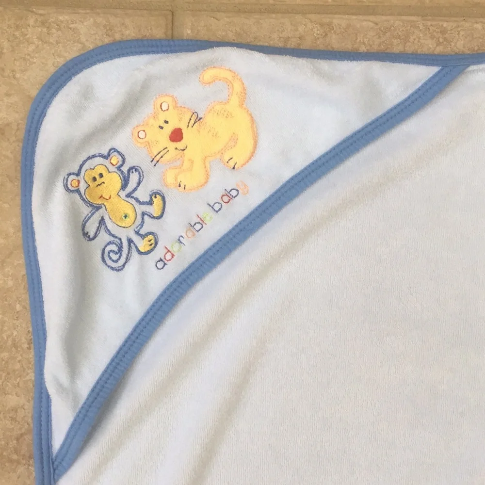 Gerber Baby Monkey Tiger Hooded Towel and Washcloth